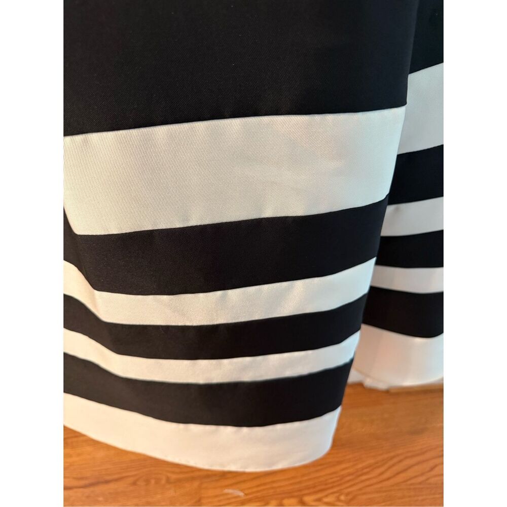 Mac Duggal Black & White Color Block Net Top Back… - image 5